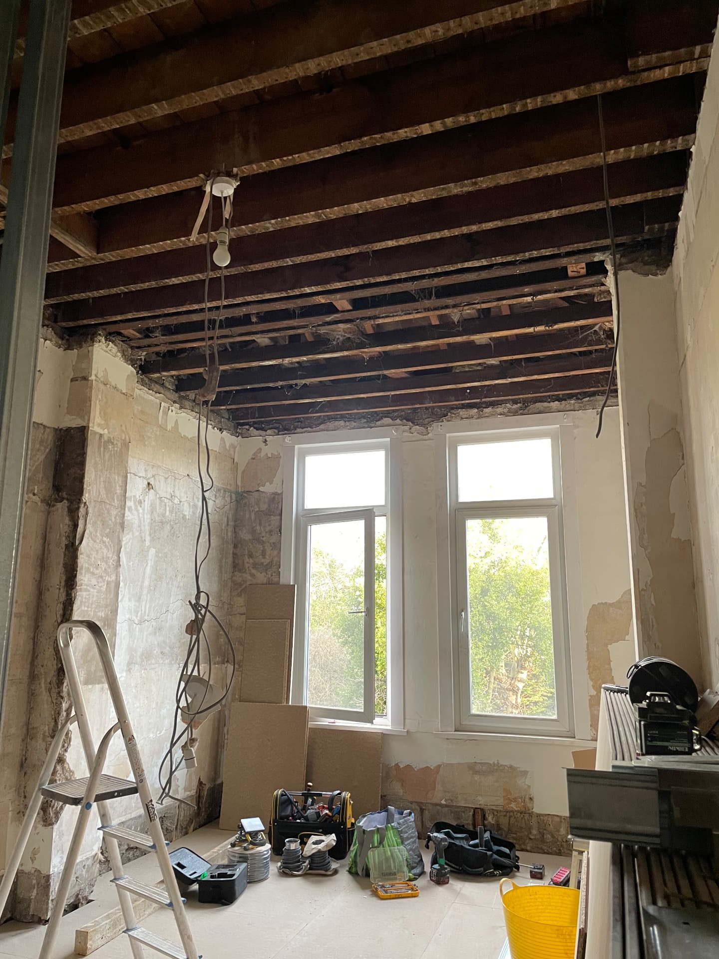 AMOZ Electrical rewiring work during a property renovation