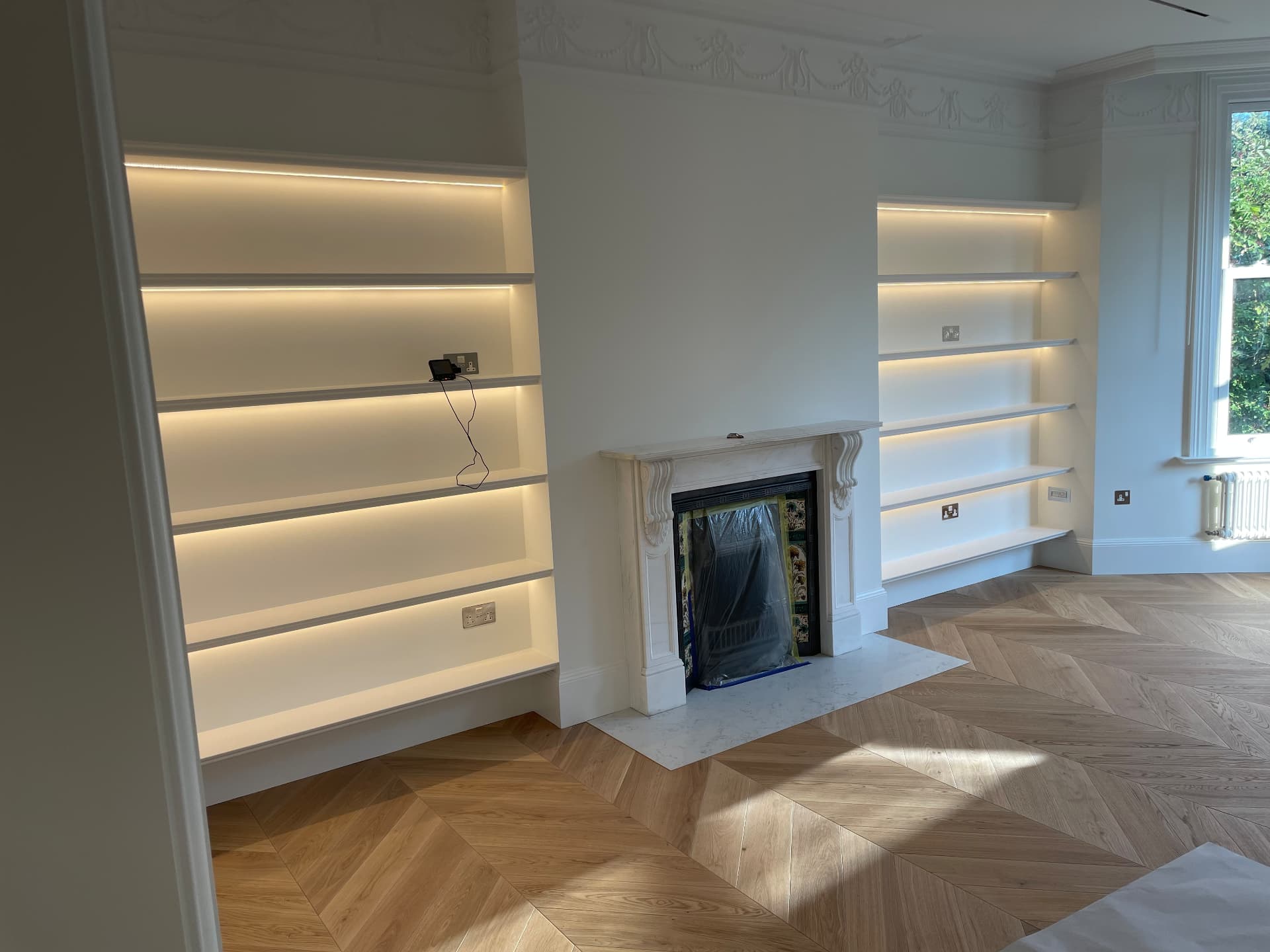 Completed AMOZ Electrical bespoke lighting installation in a London home